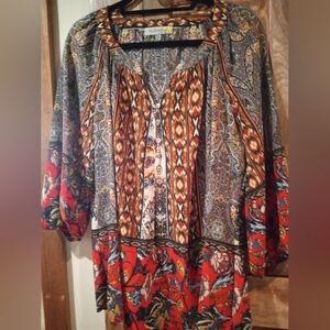 Figuerca&Flower Vibrant Multicolor Women's Blouse